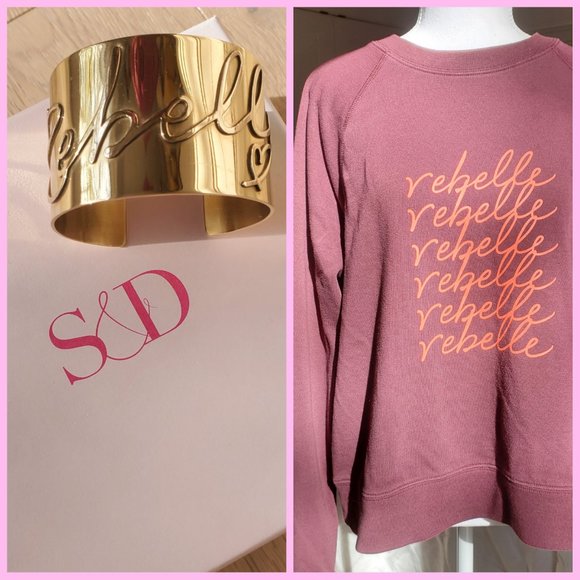 STELLA & DOT "Rebelle" cuff and sweatshirt - Picture 1 of 8
